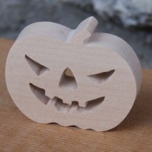 Halloween pompoen beeldje in hout om te schilderen