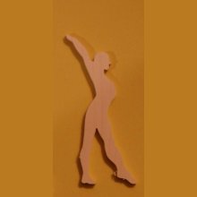Danser beeldje 3mm massief hout handgemaakte versiering scrapbooking dans
