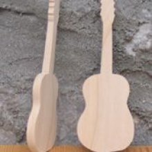 Beeldje stift gitaar bruiloft muziekthema, hout, handgemaakt