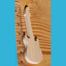 Beeldje elektrische gitaar lg 6cm ep 3mm bruiloft decoratie