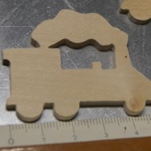 locomotief beeldje, marker, miniaturen creatieve vrije tijd versiering hout scrapbooking handgemaakt