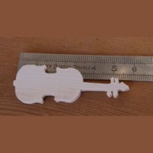 Beeldje viool hg 6cm tot stokje