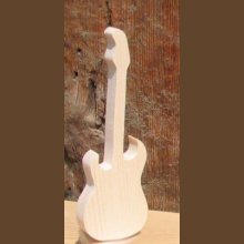 Houten elektrische gitaar 15cm, muzikale decoratie
