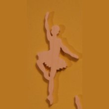 Danser beeldje 3mm massief hout handgemaakte versiering scrapbooking dans