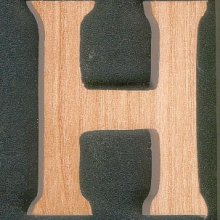 Houten letter H om te schilderen en te lijmen, hoogte 5 cm