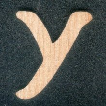 Massief houten letter Y om te schilderen en te lijmen, handgemaakt