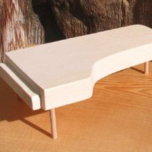 vleugelpiano lengte 15 cm muziekthema bruiloft decoratie in hout