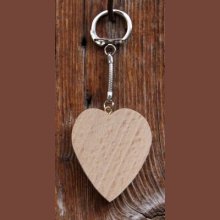 sleutelhanger hart beuk, handmatige activiteit schilderen, pyrografie, te personaliseren voor valentijnsdag