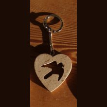 hart en vogel sleutelhanger