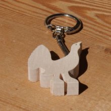 Houten sleutelhanger voor tetras, haan
