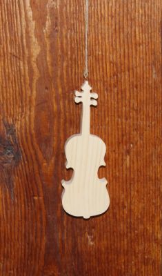 houten viool ht15cm, muzikale decoratie, muzikant cadeau, handgemaakt