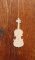 houten viool ht15cm, muzikale decoratie, muzikant cadeau, handgemaakt